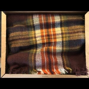 Zara Plaid Blanket Scarf